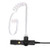 1-Wire Earpiece with Clear Acoustic Tube – Black, 3.5mm Threaded