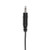 1-Wire Earpiece with Clear Acoustic Tube – Black, 3.5mm Threaded