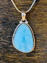 Larimar Blue  Pendant Necklace