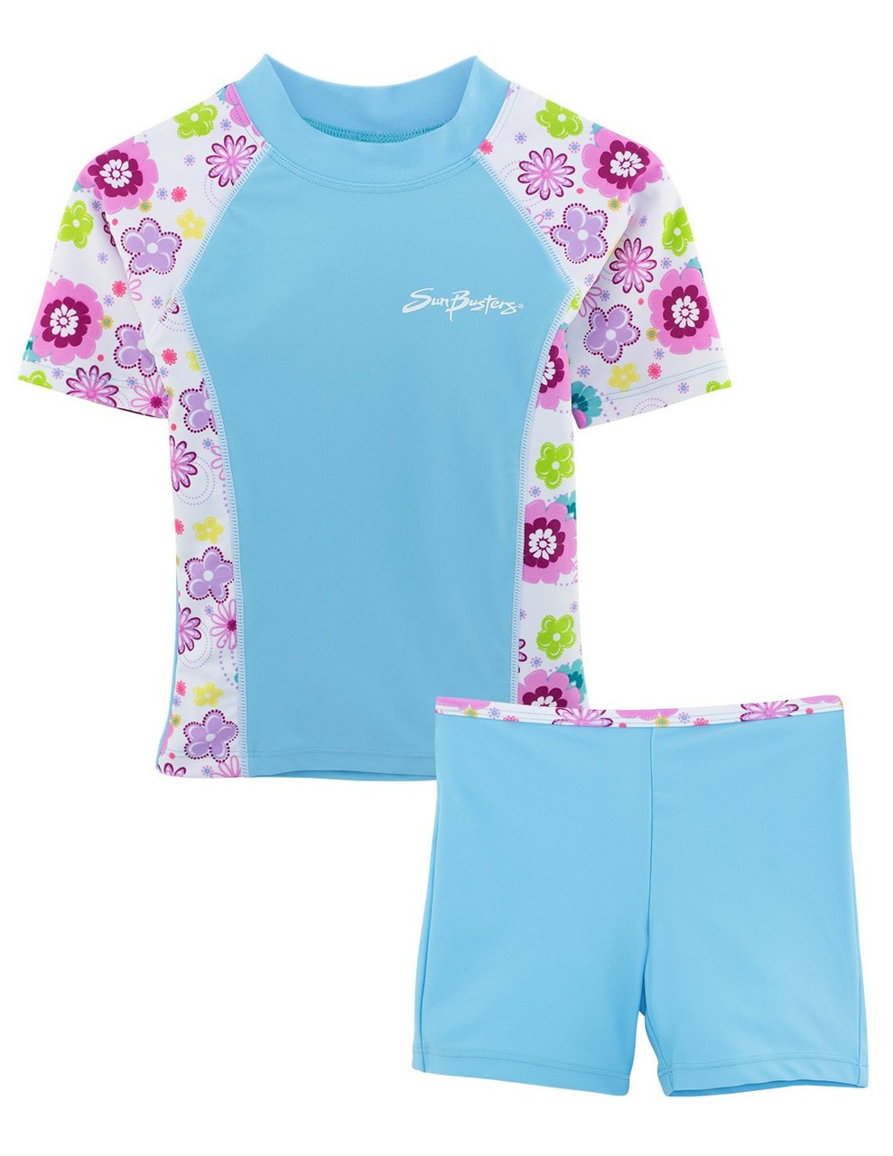 Girls Sun Busters 2-Piece UV Swimwear Set Mallowberry | Girls UV Clothing