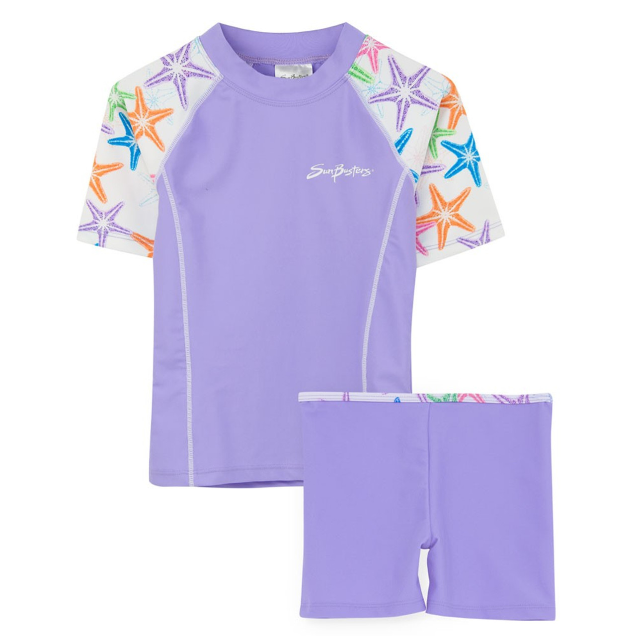 Girls Sun Busters 2-Piece UV Swimwear Set Purple Seastarberry | Girls ...