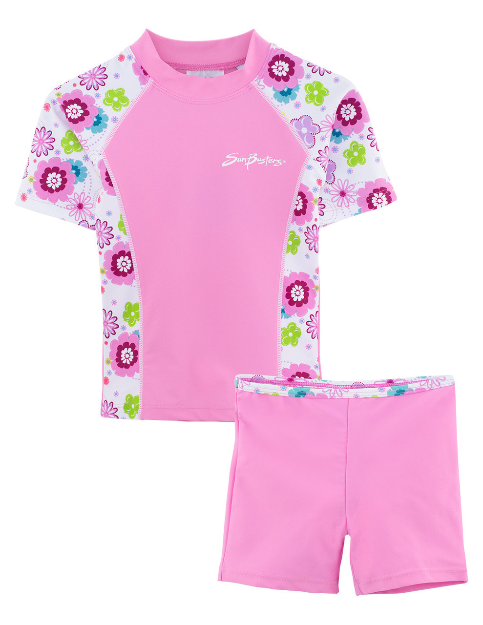 Girls Sun Busters 2-Piece UV Swimwear Set Poppyberry | Girls UV Clothing