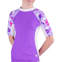 Girls Tuga UV Seaside short sleeve swim shirt orchid