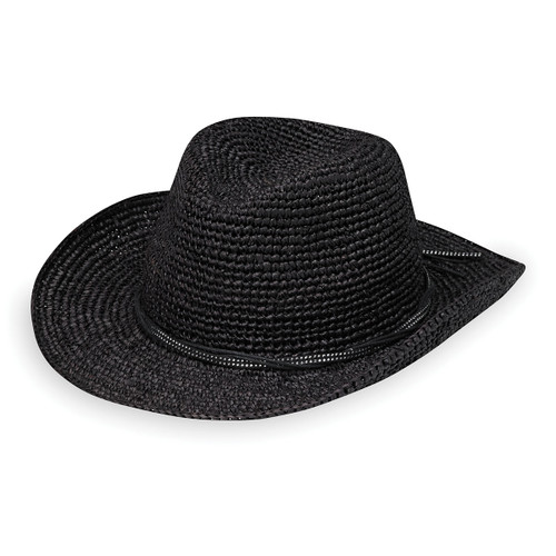Womens Wallaroo Hannah sun hat black