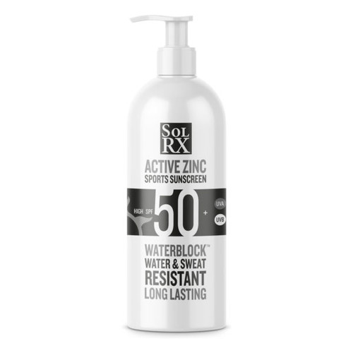 SolRX SPF50+ Active Zinc sunscreen pump lotion 473ml