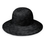 Wallaroo petite scrunchie UPF50+ sun hat black with white dots
