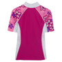 Girls Tuga UV Seaside short sleeve swim shirt blossom back view