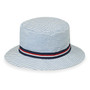 wallaroo boys blue stripes sawyer hat upf50