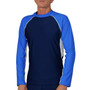 Tuga Mens long sleeve UV Swim short blue/white