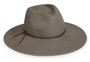 Wallaroo Womens montecito natural UPF50+ sun hat graphite