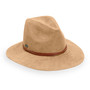 Womens Wallaroo telluride soft suede effect upf50+ packable hat camel