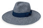 Womens Ladies Wallaroo Fedora St Lucia UPF50 sun hat navy combo