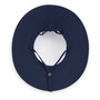 Womens Wallaroo Sanitas UPF50 safaro style hat white navy bottom