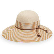 Women's wallaroo Marseille UPF50+ hat white beige