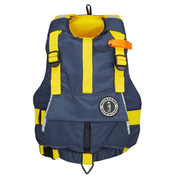 Mustang Youth Bobby Foam Vest - Yellow\/Navy [MV2500-5-0-216]