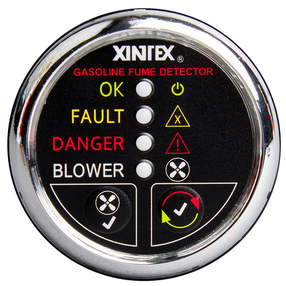 Fireboy-Xintex Gasoline Fume Detector w\/Blower Control - Chrome Bezel - 12V [G-1CB-R]