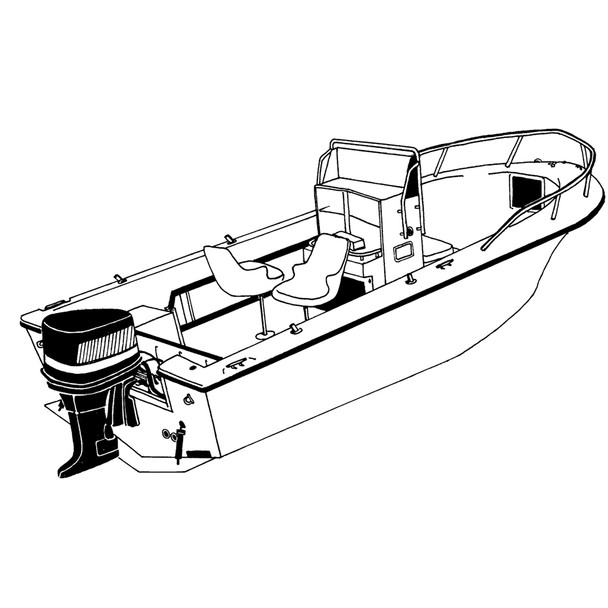 Carver Performance Poly-Guard Styled-to-Fit Boat Cover f\/20.5 V-Hull Center Console Fishing Boat - Grey [70020P-10]