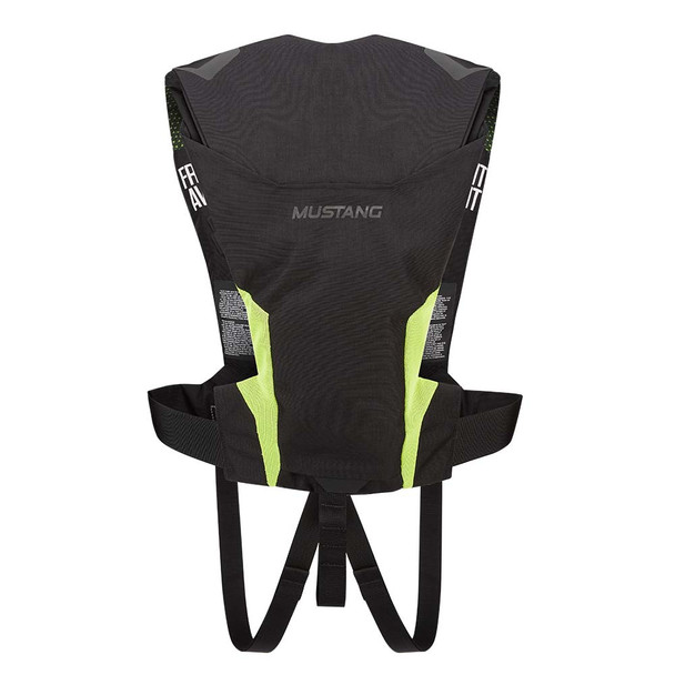 Mustang EP 38 Ocean Racing Hydrostatic Inflatable Vest - Black\/Fluorescent Yellow\/Green - Automatic\/Manual [MD6284-263-0-202]