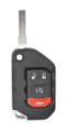 2018-2024 Jeep Wrangler OEM 4 Button Key Fob w/ Remote Start Front View