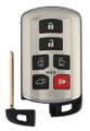 2011-2020 Toyota Sienna OEM 6 Button Key Fob Front View