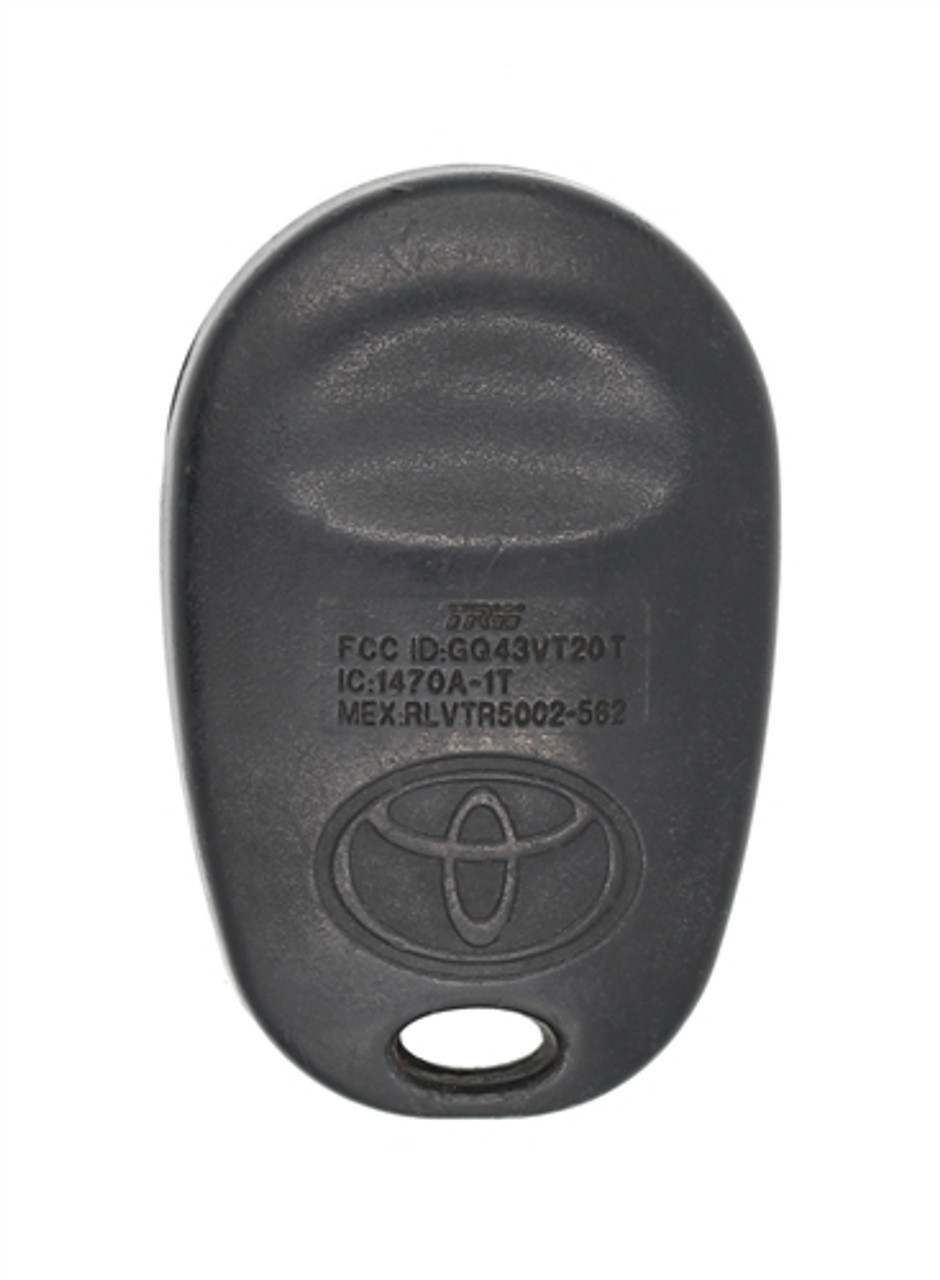 4 Button Keyless Entry Remote Car Key FOB for Toyota Sienna Vans  (GQ43VT20T-4B-DOOR) – Tom's Key Company