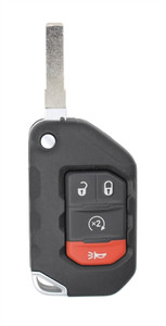 2018-2024 Jeep Wrangler OEM 4 Button Key Fob w/ Remote Start Front View