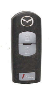 Unrefurbished OEM Mazda EHY5-67-5RYA WAZX1T763SKE11A04 3 Button Key Fob - Grade C