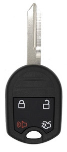 2007-2013 Lincoln MKZ OEM 4 Button Remote Head Key Fob Front View