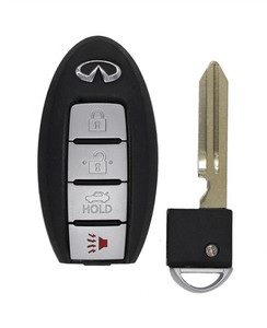 2011-2013 Infiniti M37 OEM 4 Button Key Fob Front View
