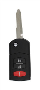 2006-2010 Mazda MX-5 Miata OEM 3 Button Key Fob Front View