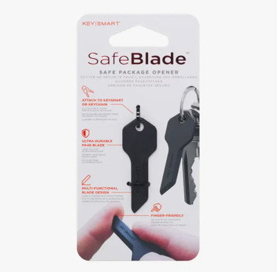 SafeBlade Finger-Friendly Keychain Box Cutter