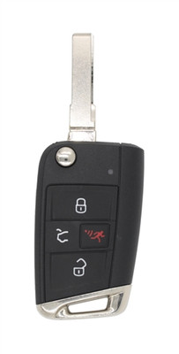 2015-2019 Volkswagen e-Golf OEM 4 Button NBGFS12P01 Key Fob Front View
