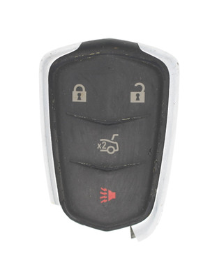 Unrefurbished OEM Cadillac HYQ2AB 4 Button Key Fob w/ Trunk Release - Grade C