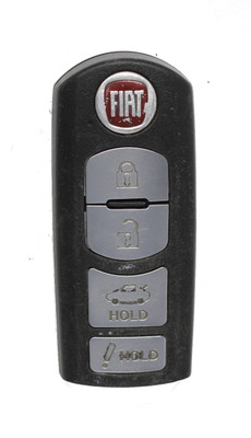 Unrefurbished OEM Fiat WAZSKE13D02 4 Button Key Fob - Grade C