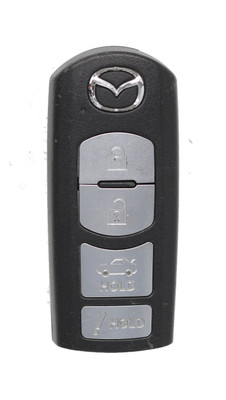 Unrefurbished OEM Mazda GJY9-67-5DY | GJY9-67-5RY WAZSKE13D01 4 Button Key Fob - Grade C