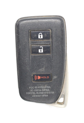 Unrefurbished Lexus OEM 281451-2110 AG HYQ14FBA 3 Button Key Fob - Grade C