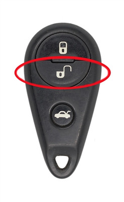 2005-2010 Subaru Legacy OEM 4 Button Key Fob | Japan Front View