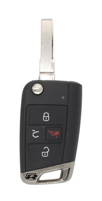 2015-2019 Volkswagen Golf R OEM 4 Button Key Fob Front View