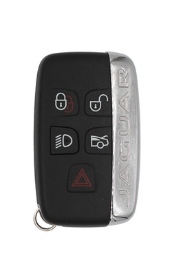 2017-2019 Jaguar F-Pace OEM 5 Button Key Fob w/ side logo Front View