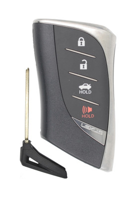 2018-2023 Lexus LS 500 OEM 4 Button Key Fob HYQ14FBF w/ Black logo Front View