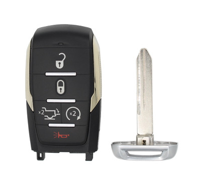 2019-2020 Dodge Ram Longhorn OEM 5 Button Key Fob OHT-4882056 Front View
