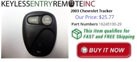 2003 Chevrolet Tracker Key Fob Remote Programming Instructions
