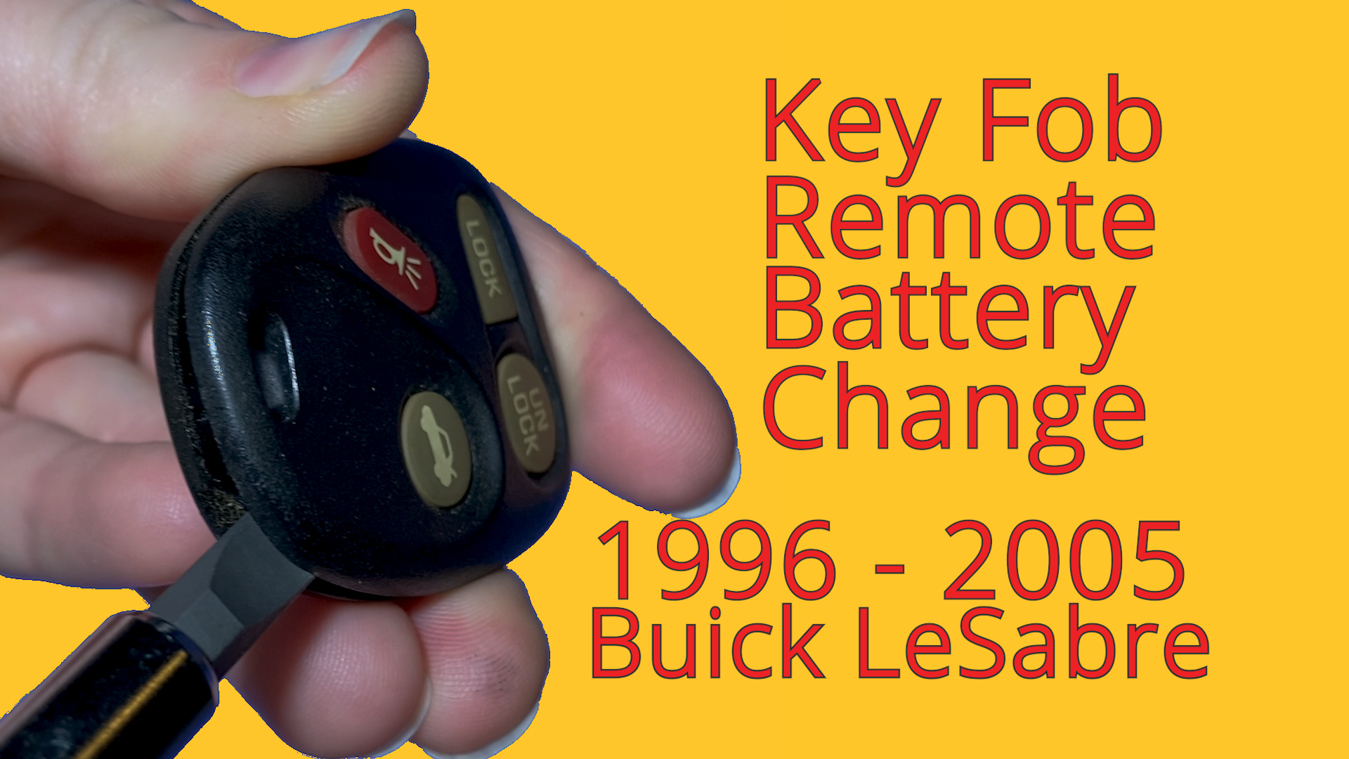 How To Change A 1996 2005 Buick LeSabre Key Fob Remote Battery (Words
