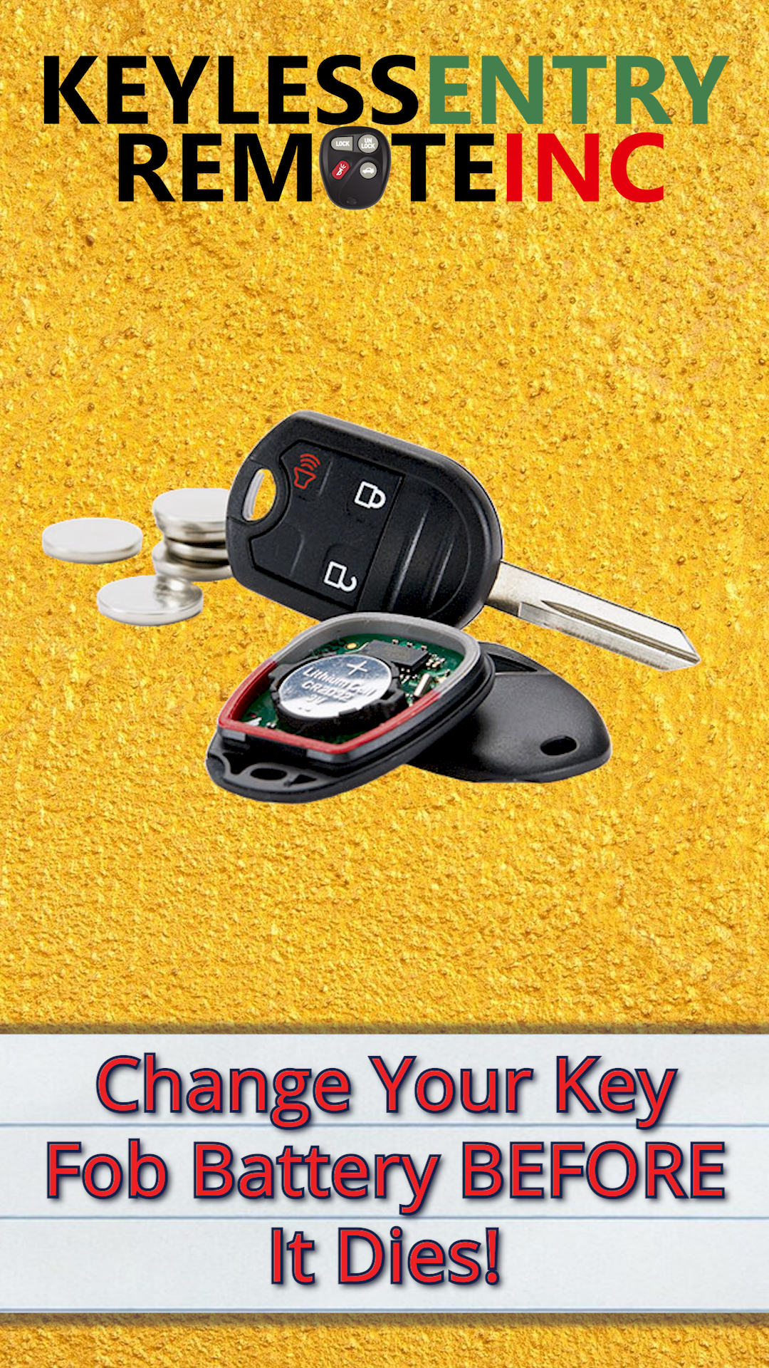 Get a FREE Key Fob Battery BEFORE It Dies! - Keyless Entry Remote