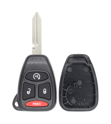 Replacement Key Fob Shell Case For 2005-2009 Chrysler Dodge Jeep (2-Pack) - Fits KOBDT04A, No Electronics Included