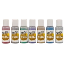 Bertie® Glitter Powder Craft Material Assorted Colours 35g 7pc - Default Image