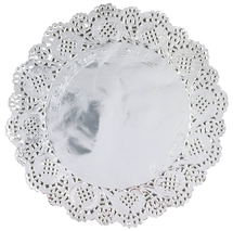 Metallic Doilies Silver 60pc - Default Image