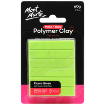 Mont Marte® Oven Bake Polymer Clay Fluoro Green 60g - Default Image