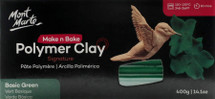 Mont Marte® Oven Bake Polymer Clay Basic Green 400g - Default Image