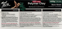 Mont Marte® Oven Bake Polymer Clay Basic Green 400g - Product Image 2